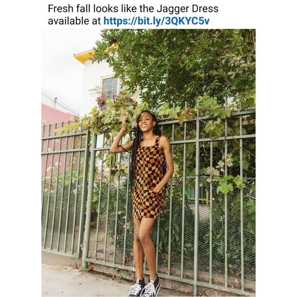 VANS Jagger Fall Mini Dress Women's XS Cotton Corduroy Streetwear Preppy Punk - Picture 9 of 13